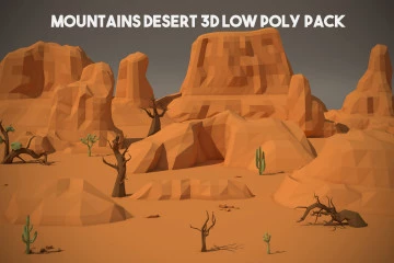 Free Desert Mountain 3D Low Poly Models