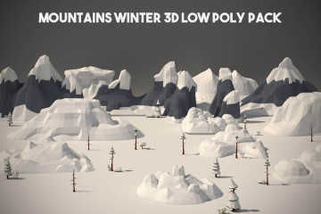 Free Winter Mountain 3D Low Poly Models
