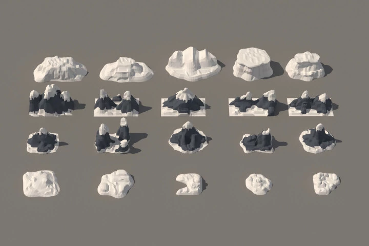 Free Winter Mountain 3D Low Poly Models