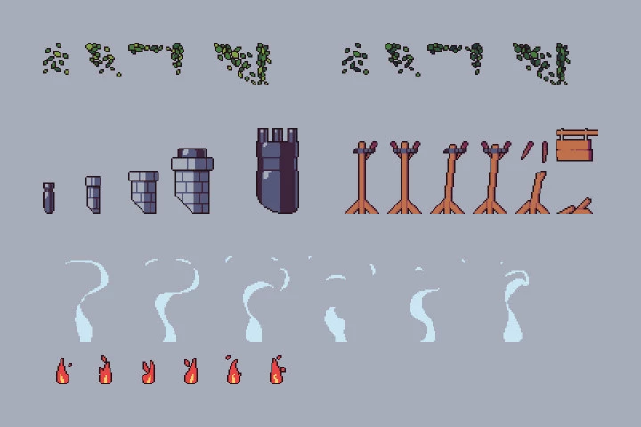 House Builder Tileset Pixel Art