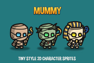 Mummy Tiny Style 2D Character Sprites