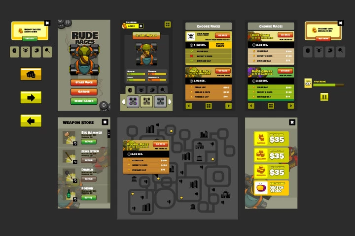 Rude Races 2D Game Kit