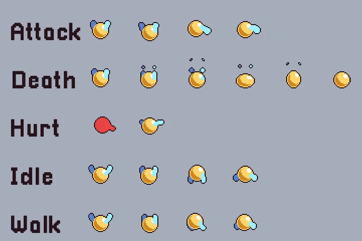 Underground Mine Character Spritesheets Pixel Art