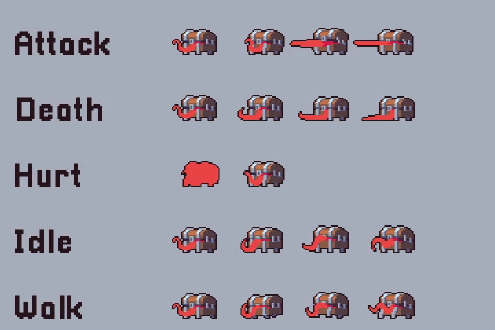 Underground Mine Character Spritesheets Pixel Art