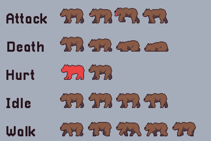 Underground Mine Character Spritesheets Pixel Art