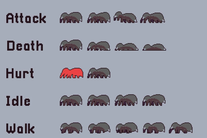 Underground Mine Character Spritesheets Pixel Art