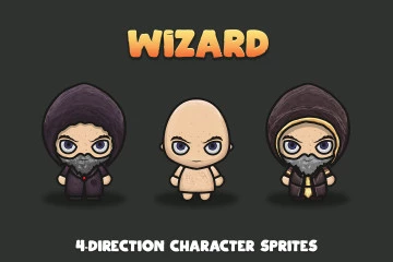 Wizard 4-Direction Characters