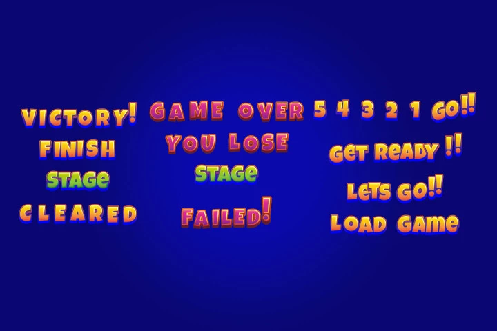 Animated Text Game Assets Pack
