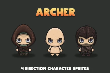 Archer 4-Direction Character Sprites