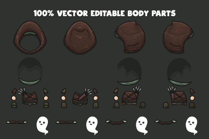 Archer 4-Direction Character Sprites