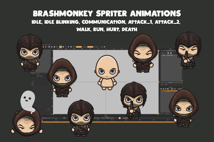 Archer 4-Direction Character Sprites