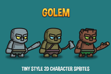 Free Golem Tiny Style 2D Character Sprites