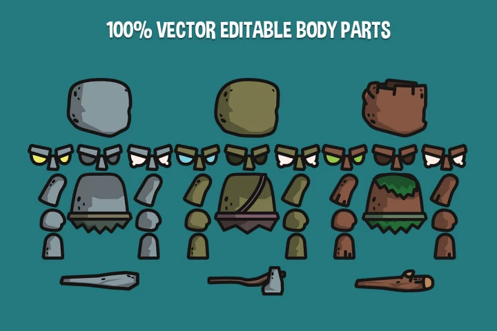 Free Golem Tiny Style 2D Character Sprites