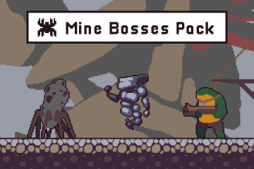 Mine Bosses Game Character Pixel Art Pack