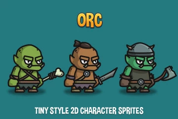 Orc Tiny Style 2D Character Sprites