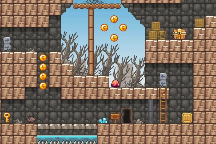 Rocky Desert Platformer 2D Tileset