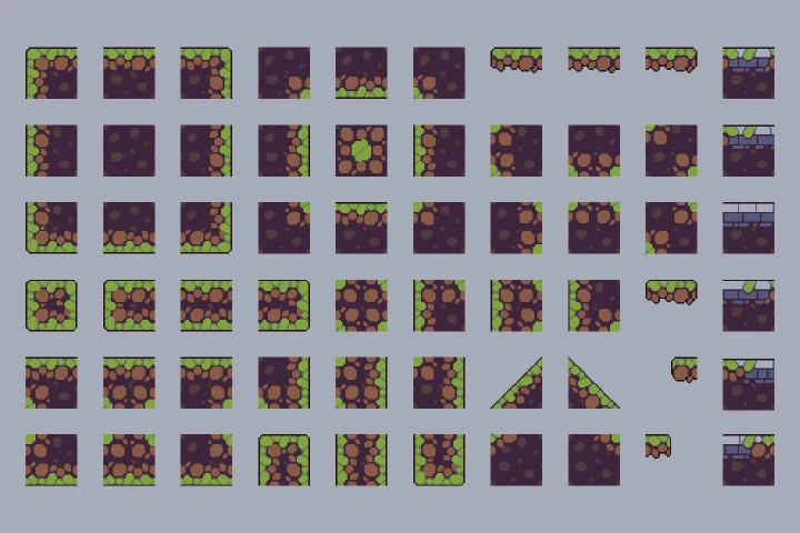 Ruins Game Tileset Pixel Art