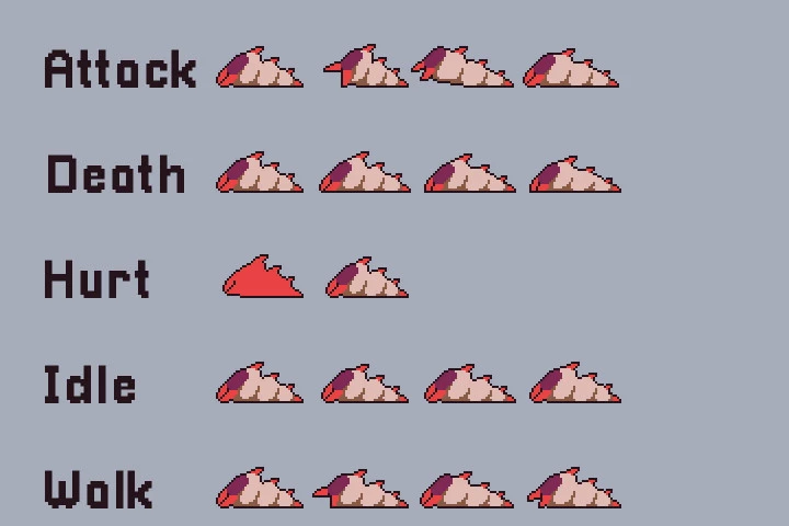 Swamp Enemies Sprite Sheets Pixel Art