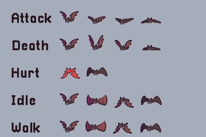 Swamp Enemies Sprite Sheets Pixel Art