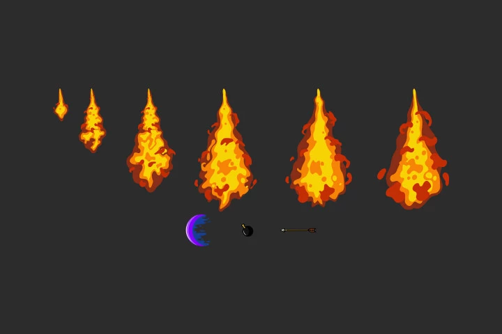 6 Skull Game Character Sprites Pack