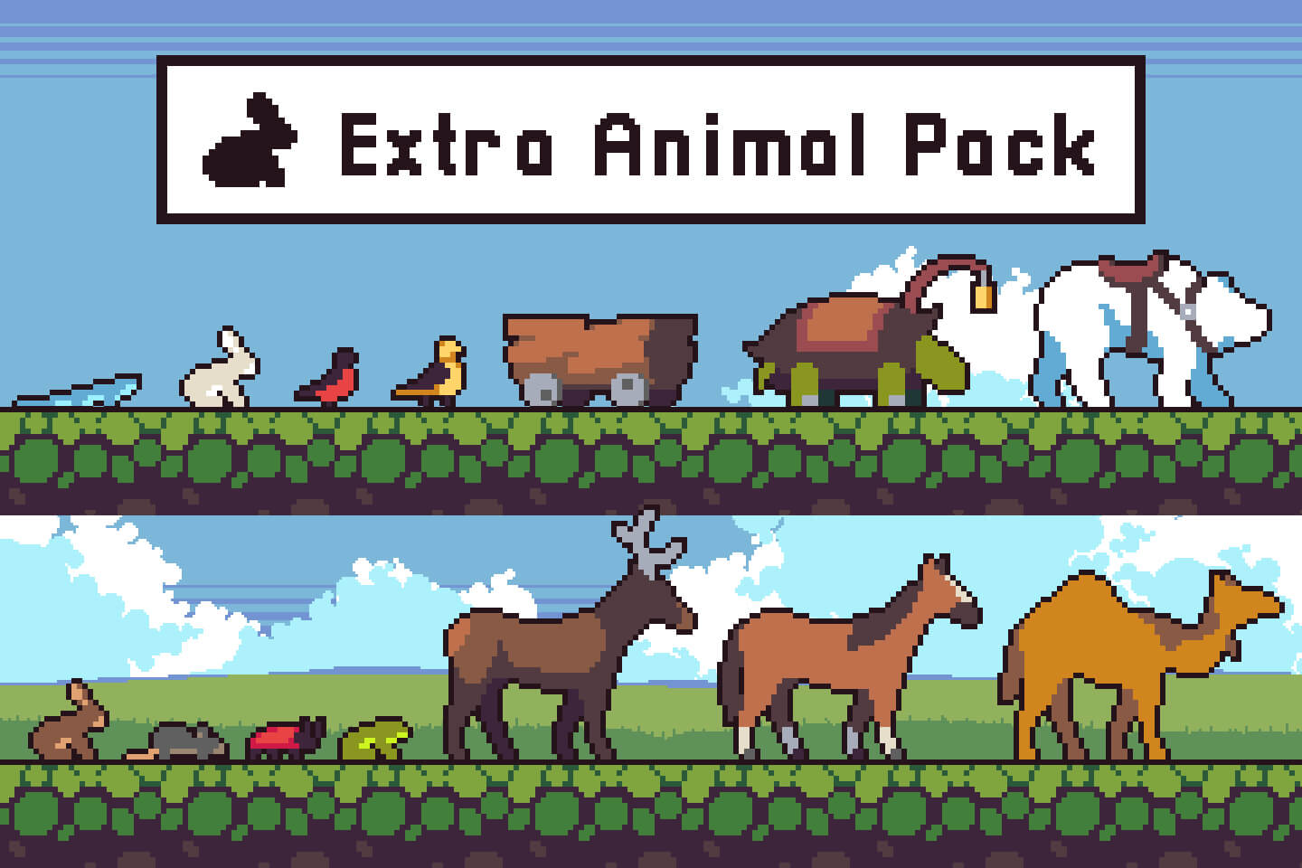 Animal Sprite Sheets Pixel Art Pack