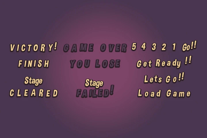 Animated Text Game Assets Pack 2