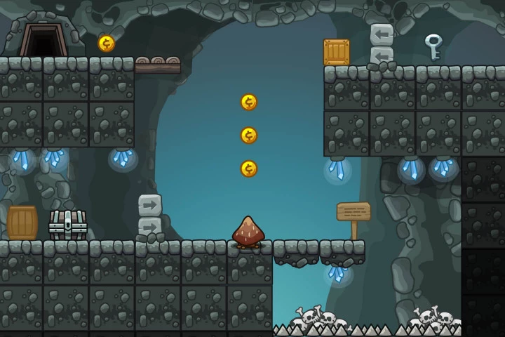 Cartoon Dungeon Platform 2D Tileset