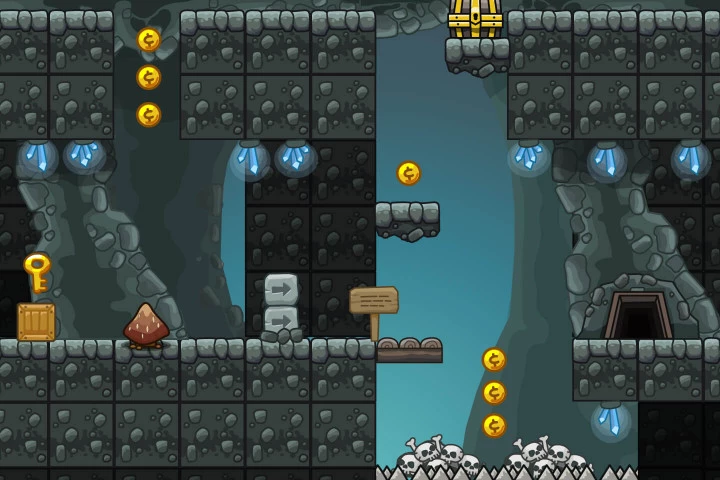 Cartoon Dungeon Platform 2D Tileset
