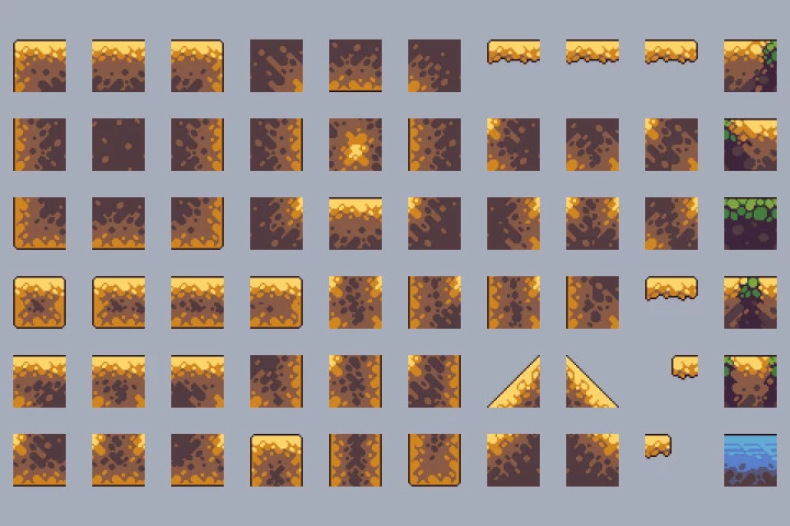 Desert 2D Tileset Pixel Art