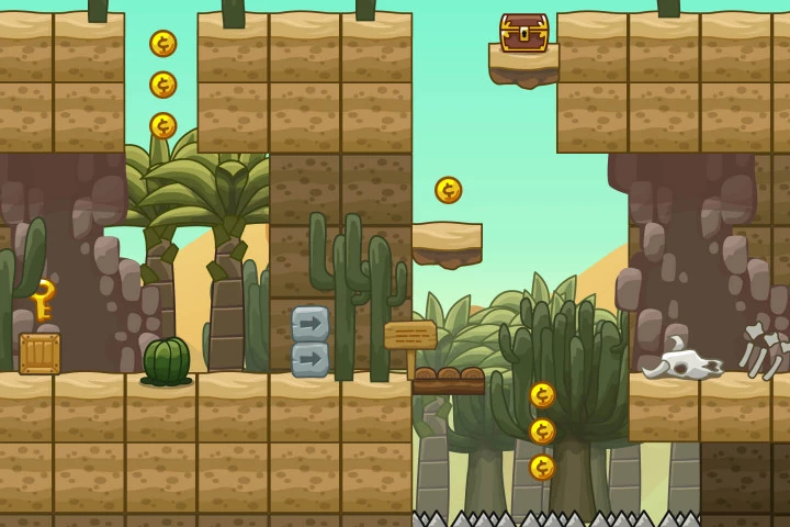 Desert and Forest 2D Platformer Tileset