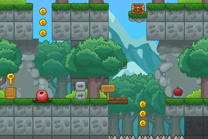 Desert and Forest 2D Platformer Tileset