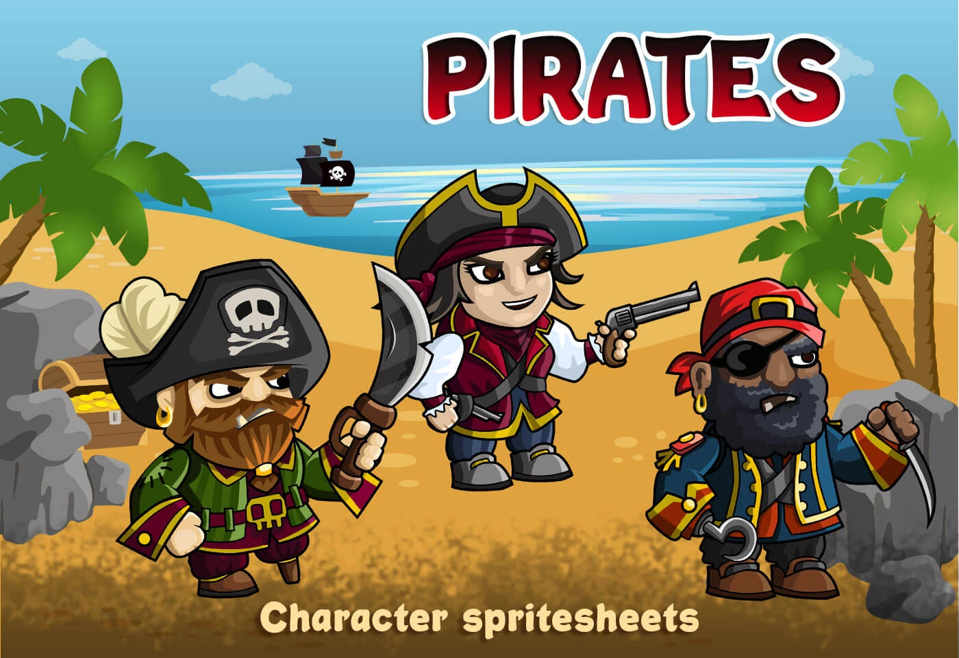 Free 2D Pirate Character Sprites - CraftPix.net