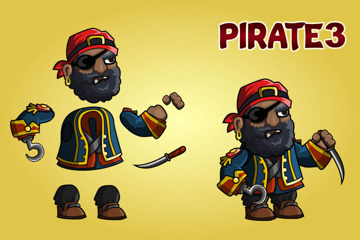 Free 2D Pirate Character Sprites - CraftPix.net