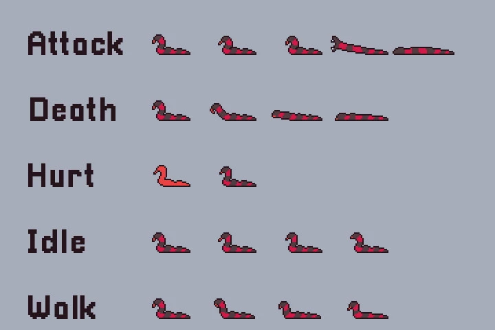 Free Desert Enemy Sprite Sheets Pixel Art