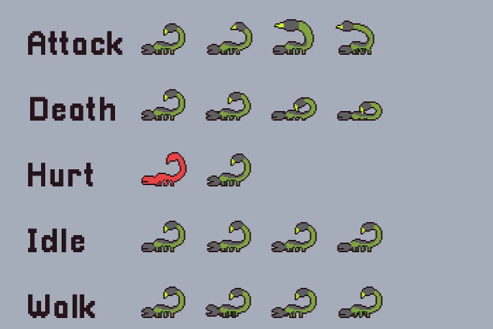 Free Desert Enemy Sprite Sheets Pixel Art