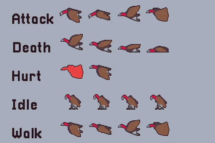 Free Desert Enemy Sprite Sheets Pixel Art