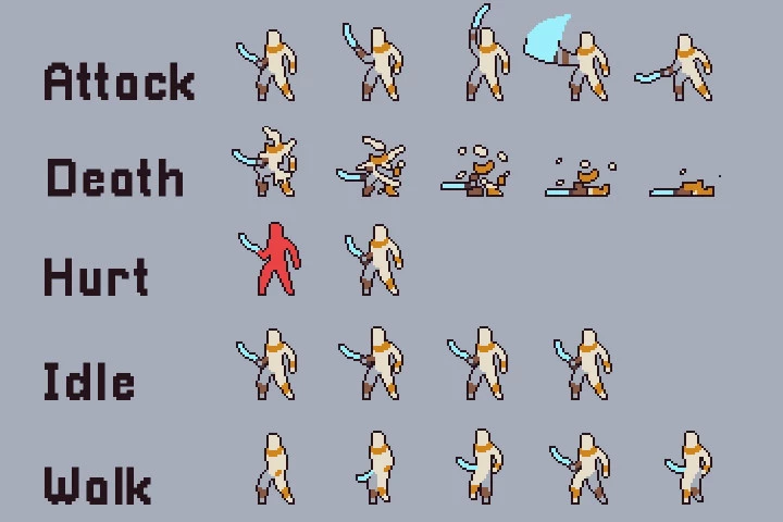 Free Desert Enemy Sprite Sheets Pixel Art