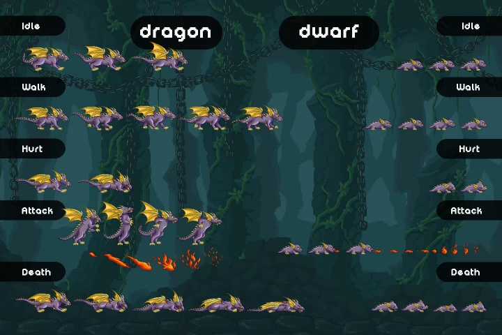 Free RPG Monster Sprites Pixel Art