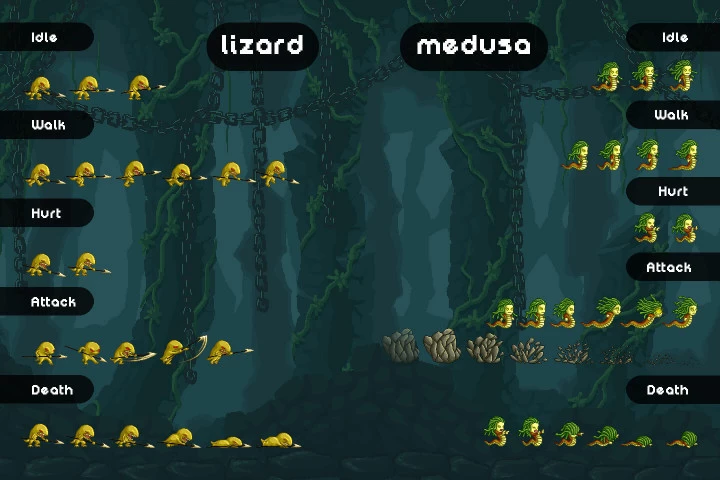 Free RPG Monster Sprites Pixel Art