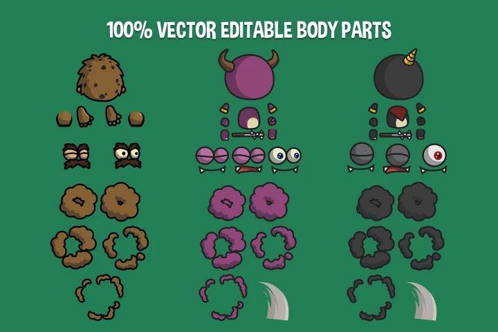 Monster 2D Character Sprites Pack 2