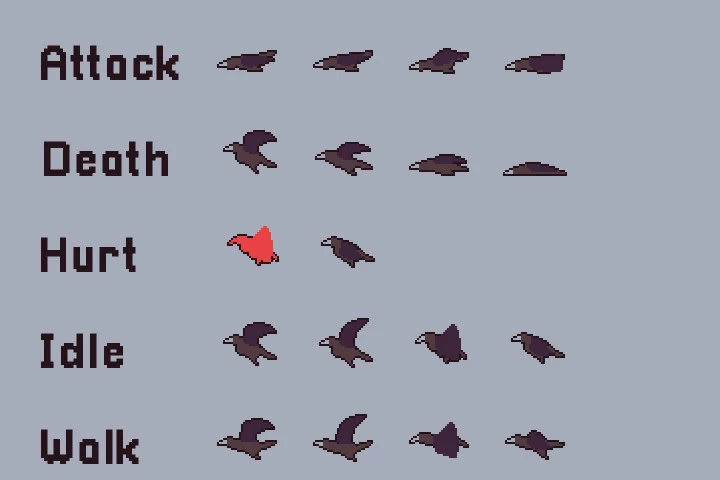 Ruin Enemy Sprite Sheets Pixel Art