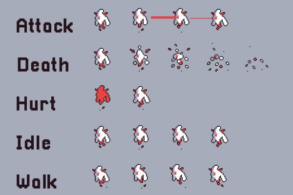 Snow Enemy Character Sprites Pixel Art - CraftPix.net