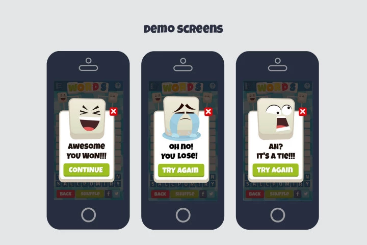 Words Puzzle 2D Game Kit