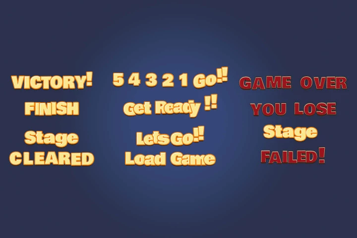 Animated Text Game Assets Pack 4