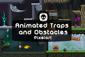 Animated Traps and Obstacles Pixel Art