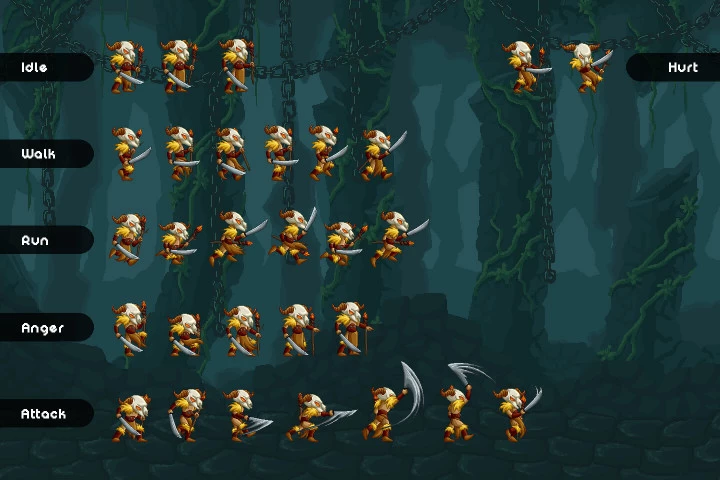 Bosses Pixel Art Game Assets Pack