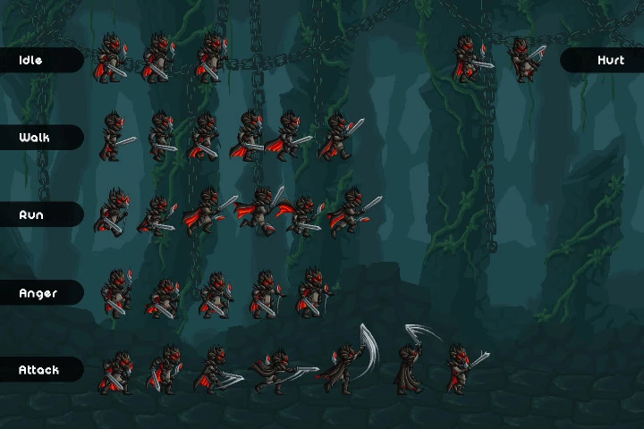 Bosses Pixel Art Game Assets Pack