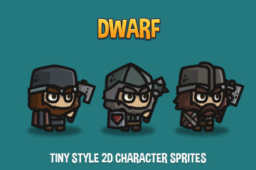 Dwarf Tiny Style 2D Character Sprites