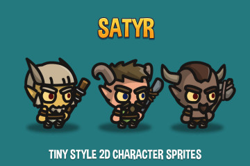 Free Satyr Tiny Style 2D Sprites