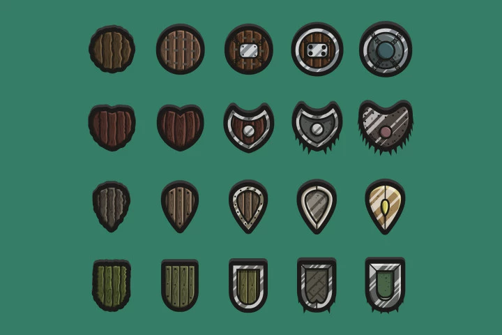Free Shield 2D Game Assets Pack